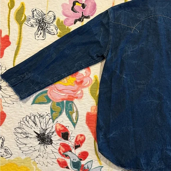 Vintage Red Denim Pearl Snap Shirt - Picture 6 of 9